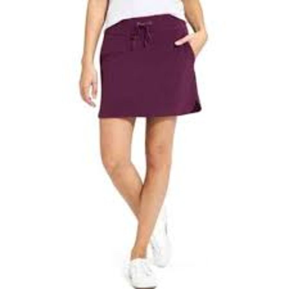 Athleta Midtown Skort Wild Bloom Purple Elastic Waist Athleisure Women 2